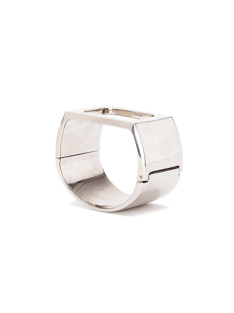 Cut-Out Geometric Cuff - Silver