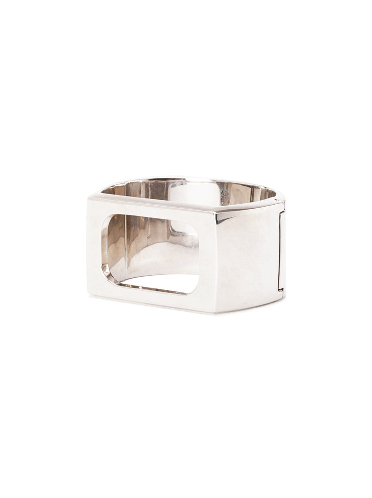 Cut-Out Geometric Cuff - Silver