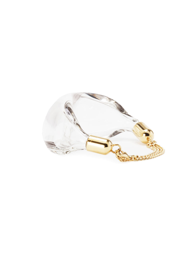 Ciara Chain Bracelet - Clear / Gold