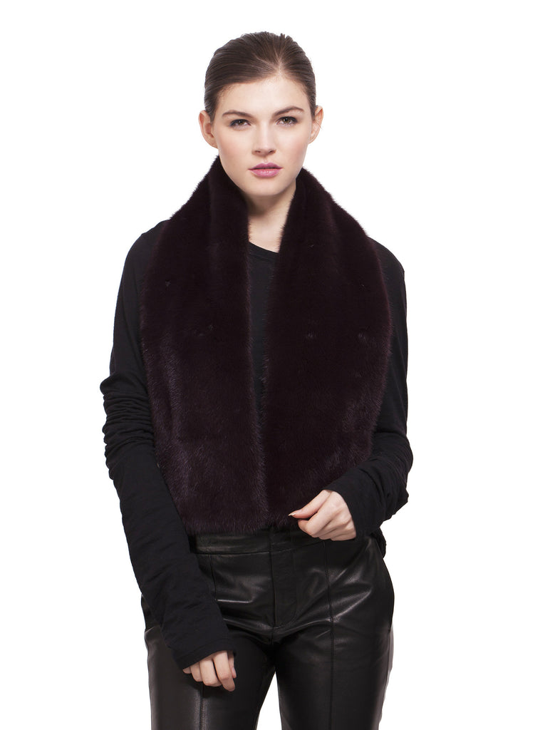 Mink Scarf - Burgundy