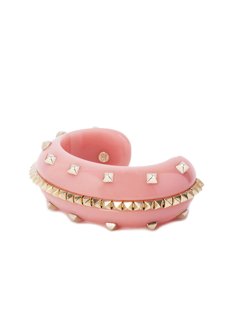 Mini Rockstud Triple Layer Cuff Bracelet - Pink