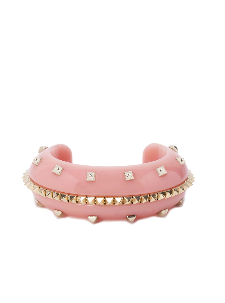 Mini Rockstud Triple Layer Cuff Bracelet - Pink