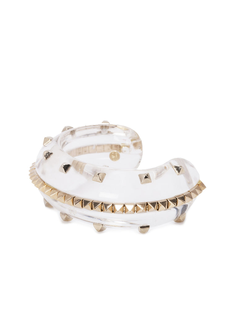 Mini Rockstud Triple Layer Cuff Bracelet - Plexiglass