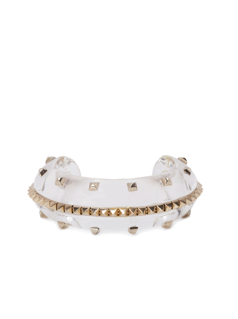 Mini Rockstud Triple Layer Cuff Bracelet - Plexiglass