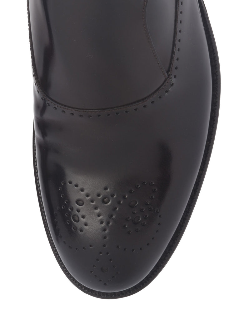 Mark Brogue Single Monk Shoe - Ebony