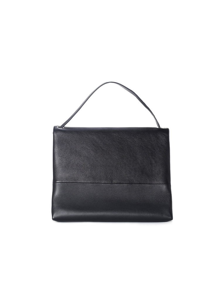 All Soft Shoulder Bag with Separated Pouch - Black