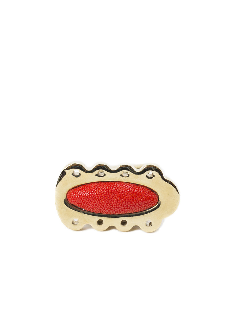 Gold-Plated Stingray Detail Ring