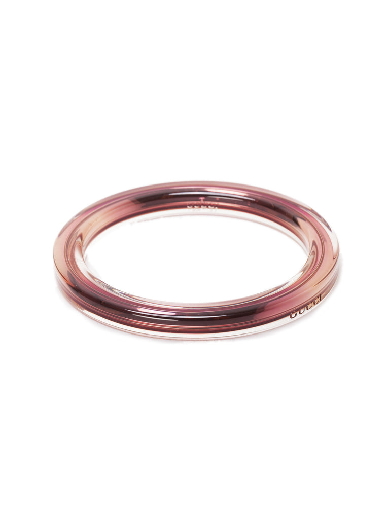 Metal and Plexiglass Bangle - Pink