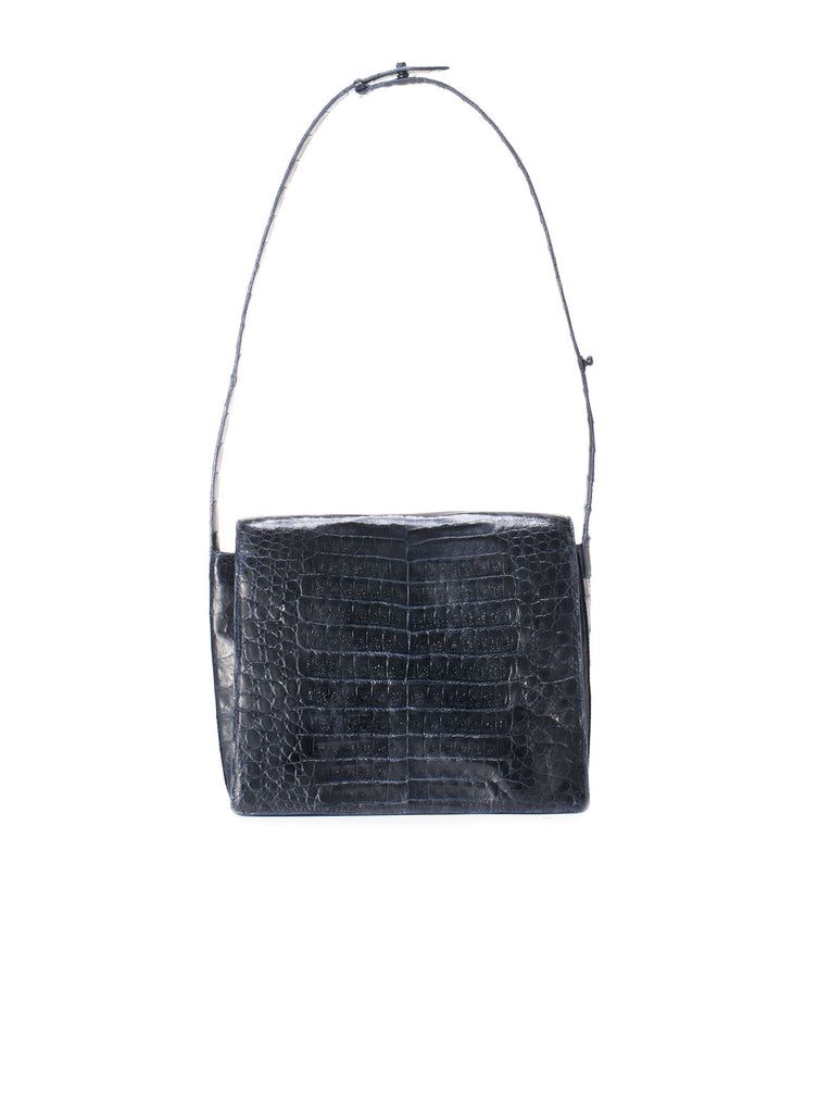 Crocodile Shoulder Bag - Navy