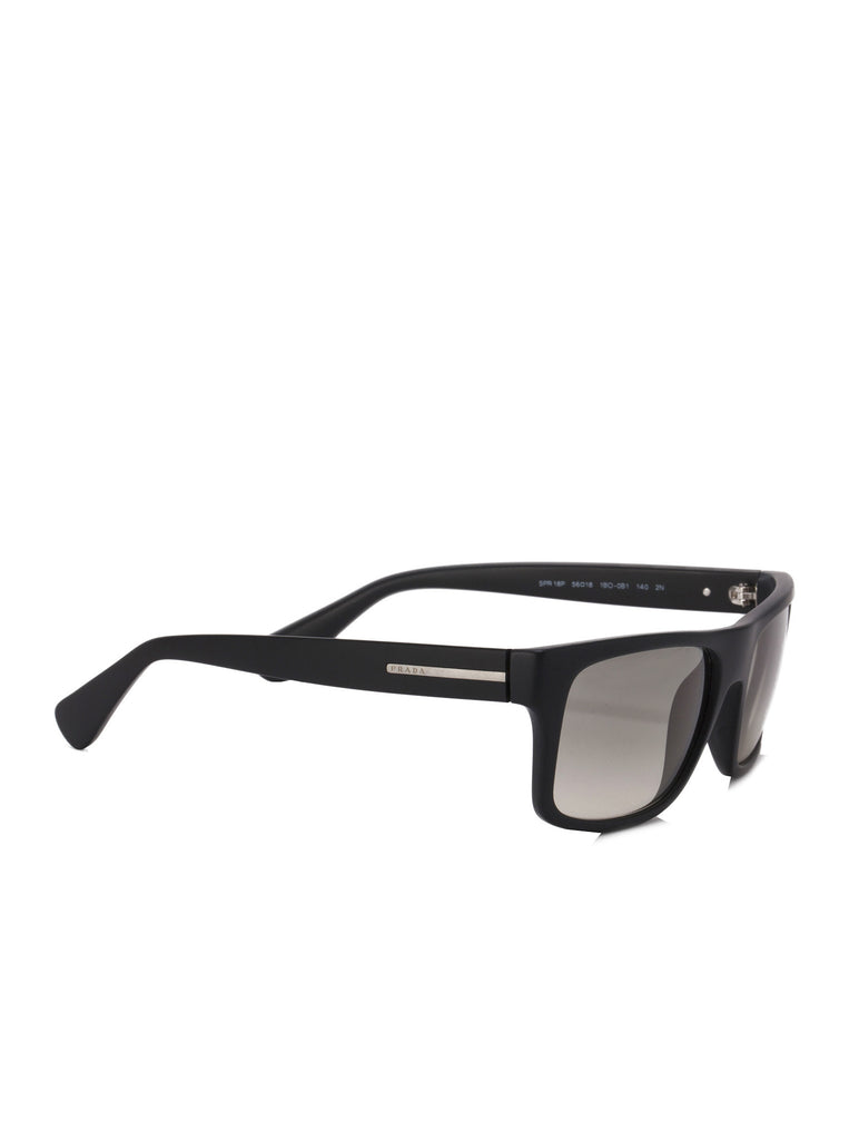 Rectangle Acetate Sunglasses - Black - PR 18PS