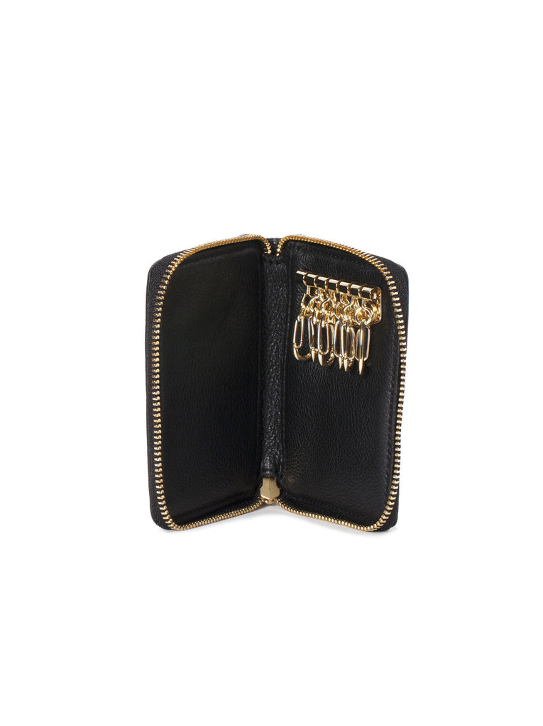 Amanda Zip Coin Case - Black