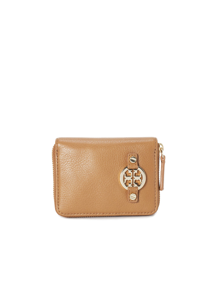 Amanda Zip Coin Case - Tan