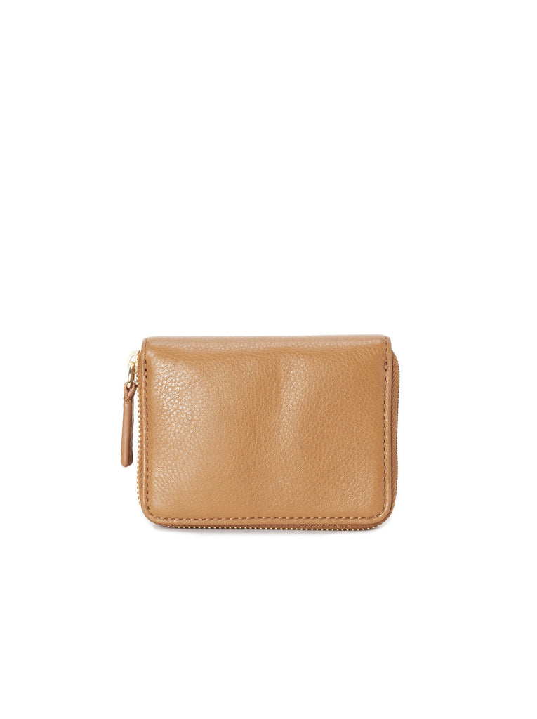 Amanda Zip Coin Case - Tan